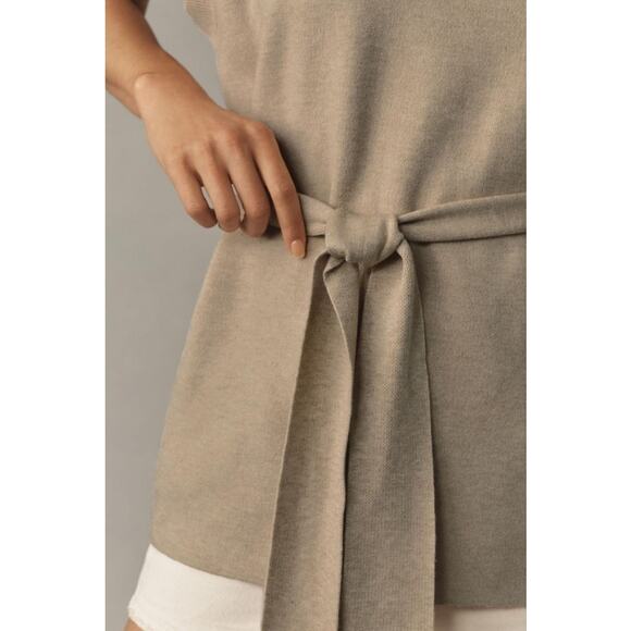 Anthropologie Maeve NWT Belted Muscle Sweater Sleeveless Vest, Size Small - Picture 4 of 12